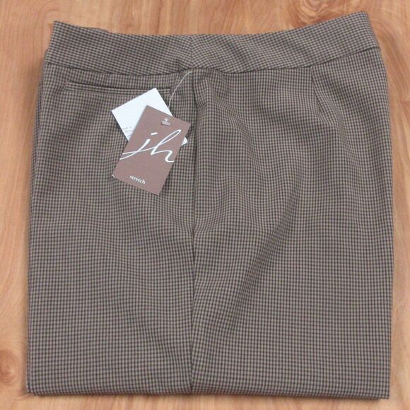 JH COLLECTIBLES Shades of Nature Dress Capris Sz 14 Brown Plaid Crop Skimmer NWT - Picture 10 of 16
